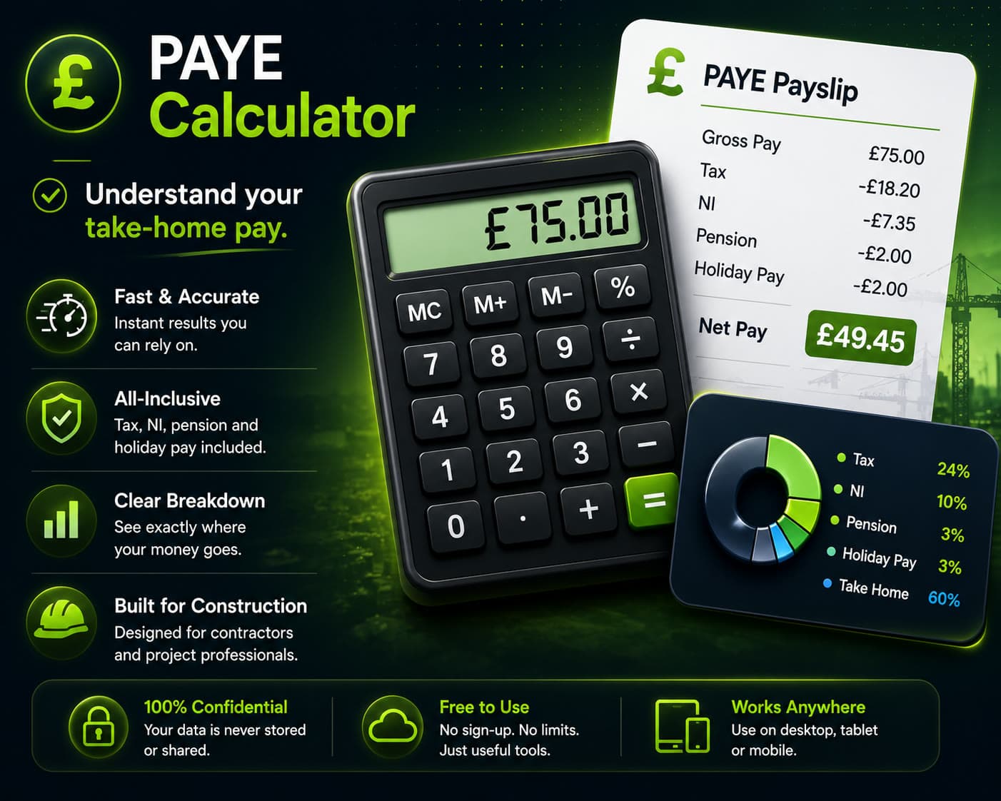 PAYE Calculator tool screenshot